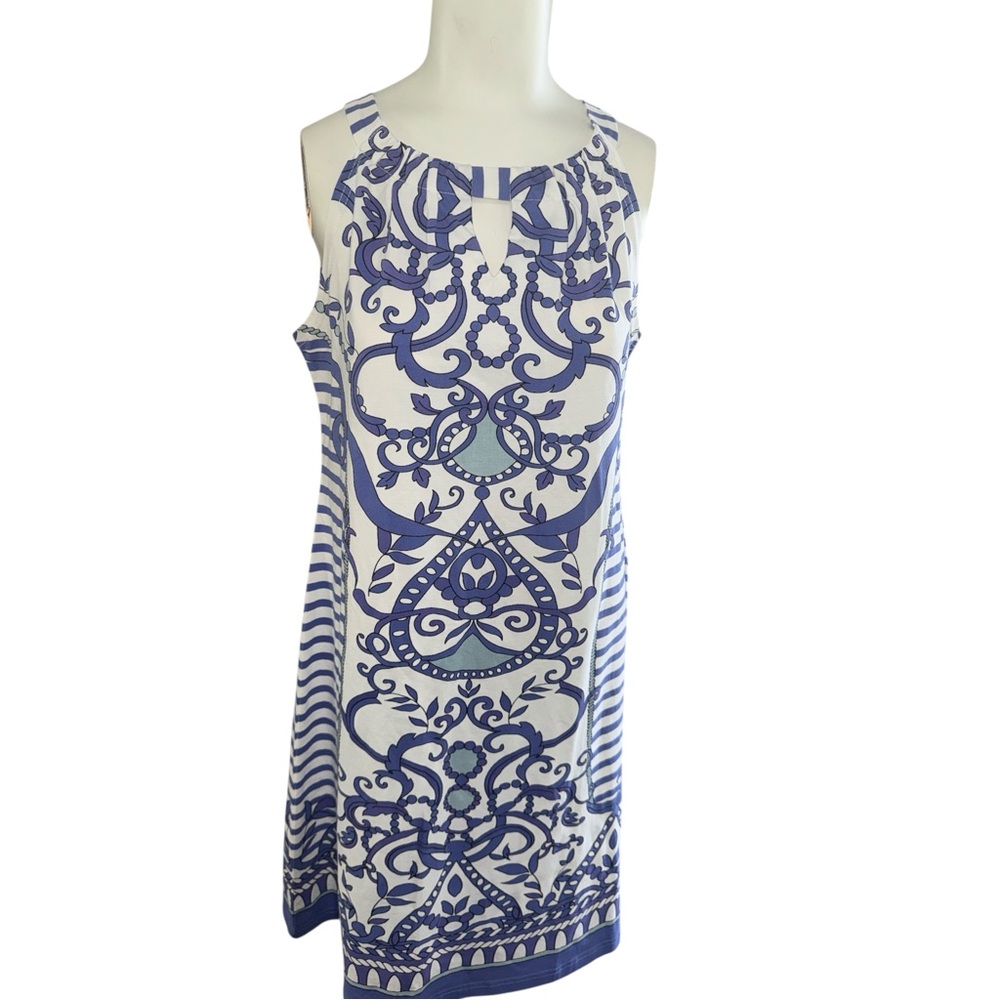 Barbara Gerwit ENGINEERED KNIT DRESS SLEEVELESS HALTER NECK NWT Size Large/14